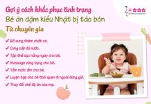 Bé ăn dặm kiểu Nhật bị táo bón