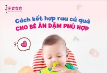 cách kết hợp rau củ quả cho bé ăn dặm