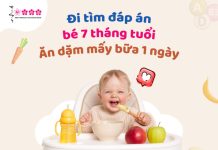 bé 7 tháng tuổi ăn dặm mấy bữa 1 ngày