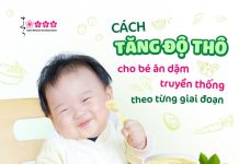 cách tăng độ thô cho bé ăn dặm truyền thống