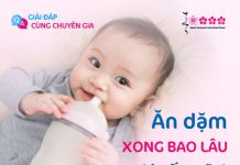 Ăn dặm xong bao lâu thì uống sữa?