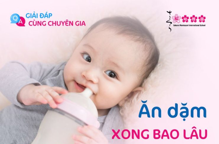 Ăn dặm xong bao lâu thì uống sữa?